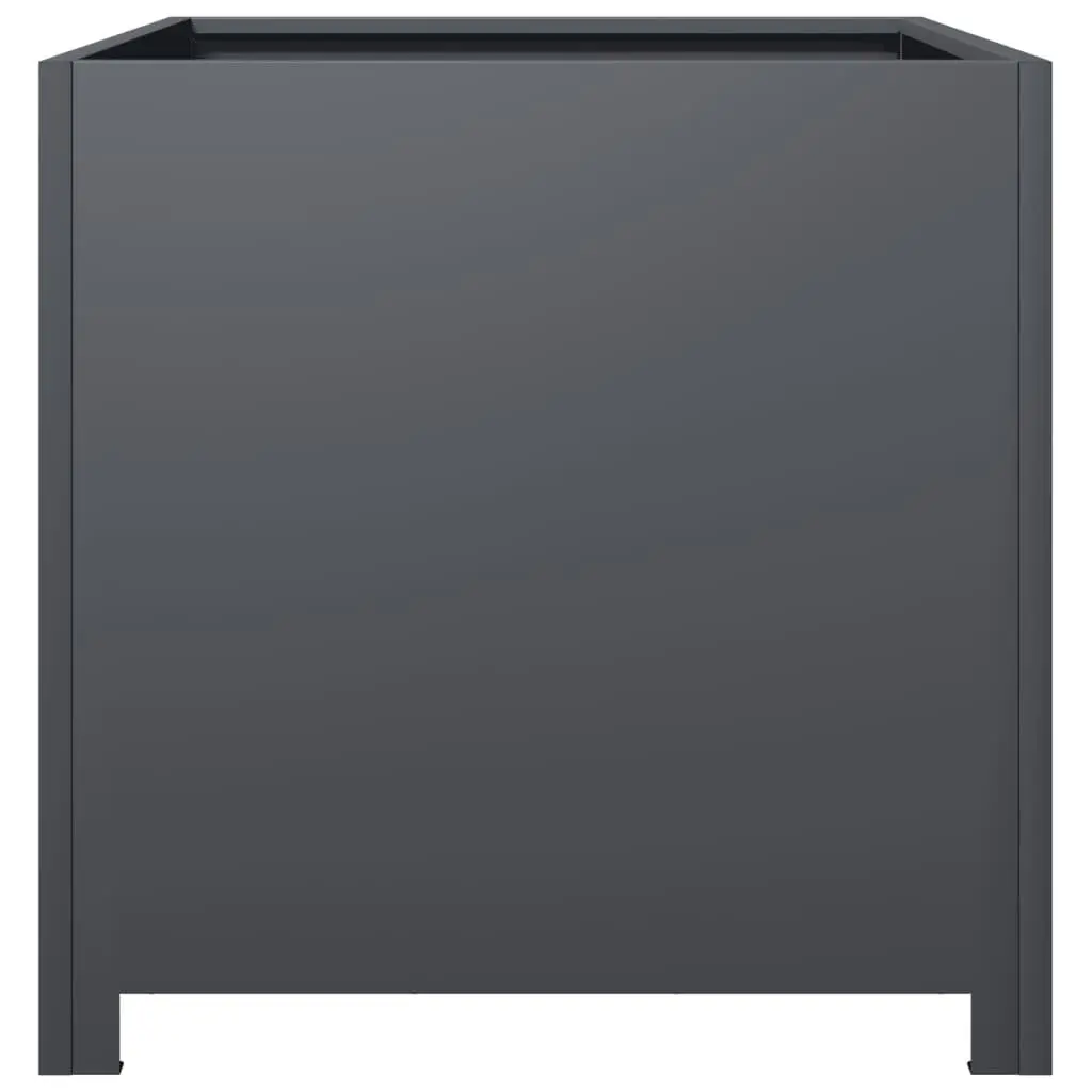 Garden Planter Anthracite Steel 50x50x50cm Outdoor Raised Bed