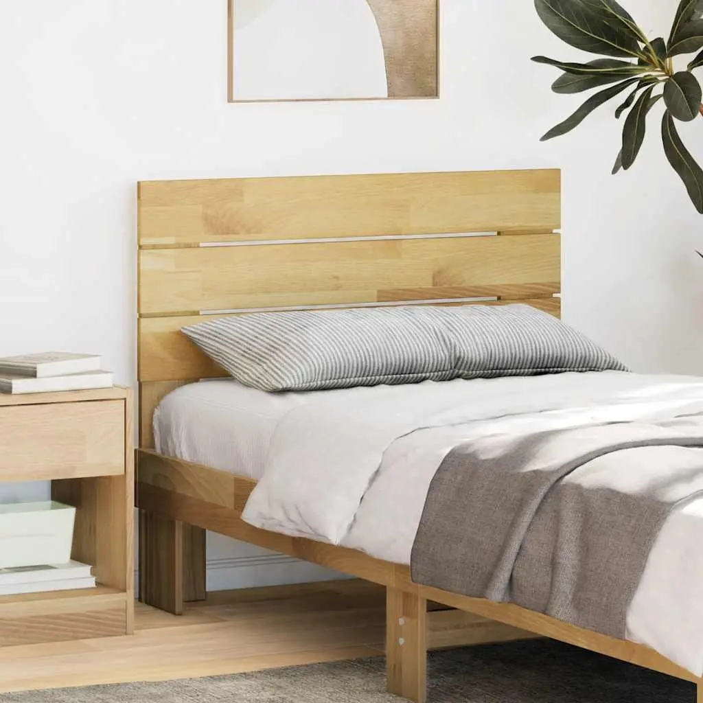 Solid Oak Wood Headboard Brown 90cm Back Support