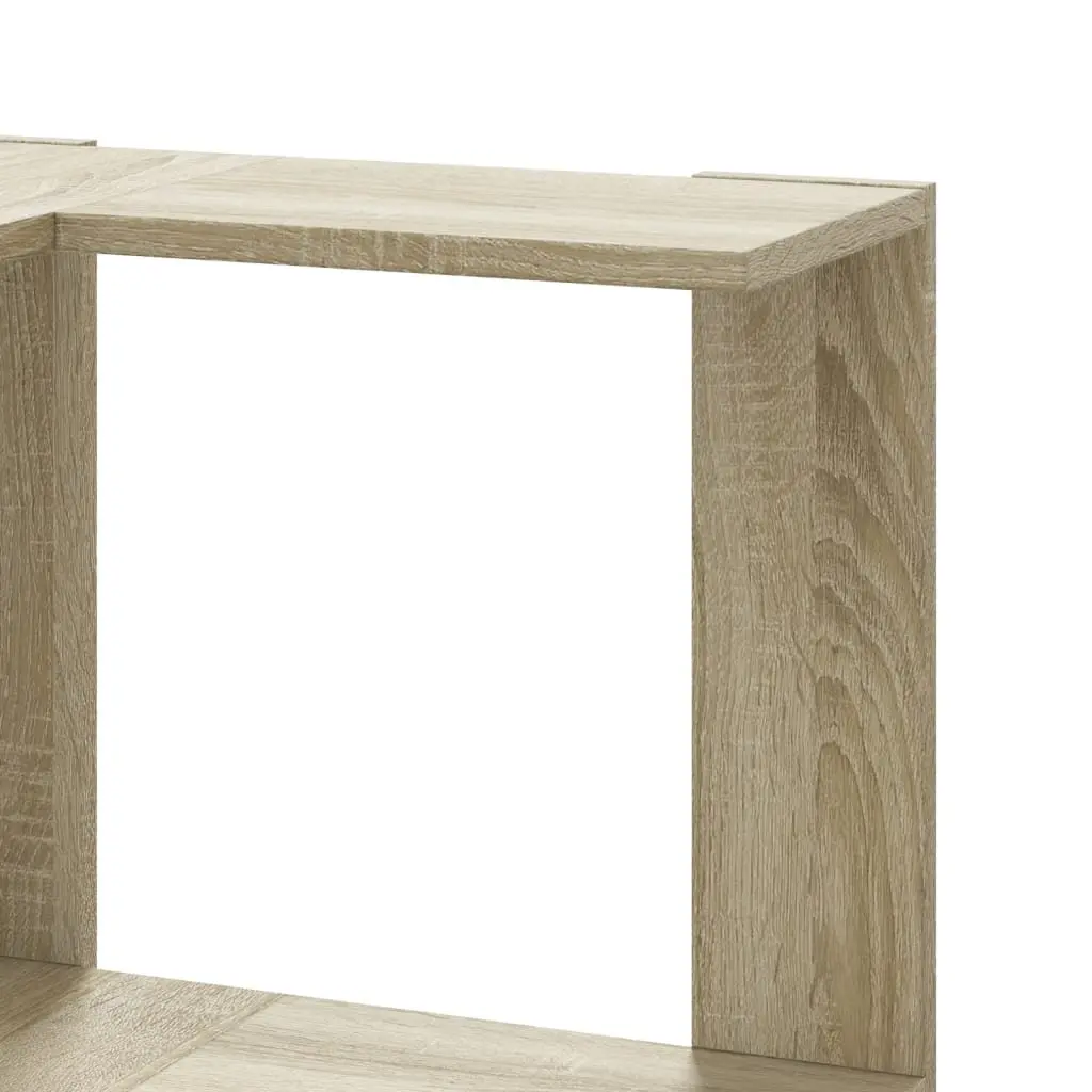 Corner Bookcase Brown 5-Tier Engineered Wood Storage Display Shelf