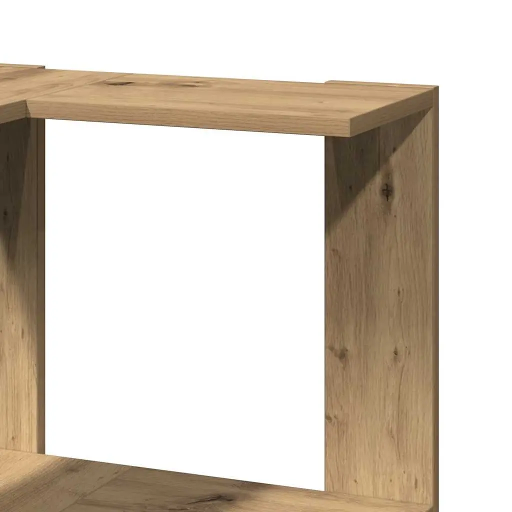 Corner Bookcase Brown 3-Tier Compact Storage Shelving Unit Engineered Wood