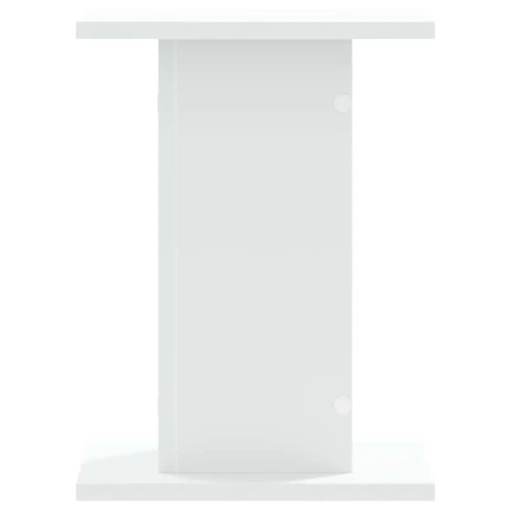 Speaker Stands Pair White 30x30x40 cm Engineered Wood Platform