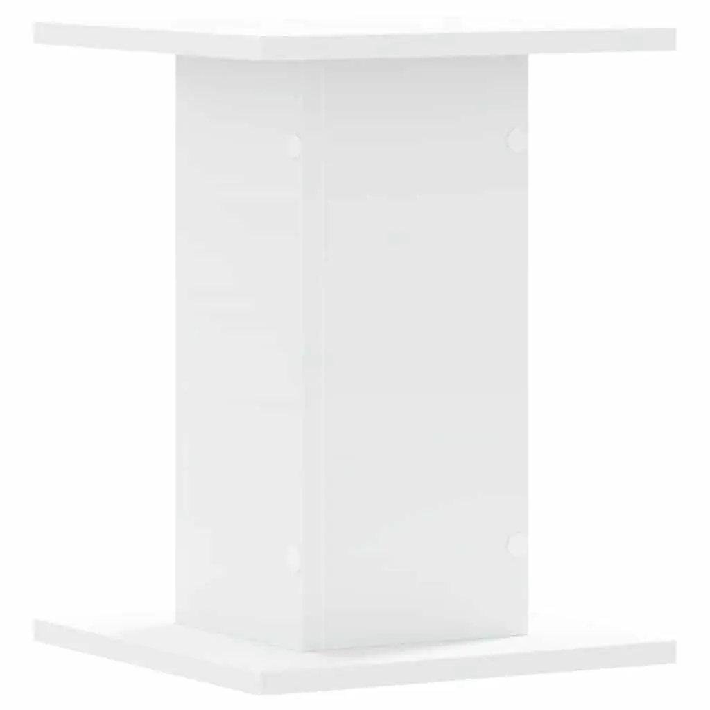 Speaker Stands Pair White 30x30x40 cm Engineered Wood Platform