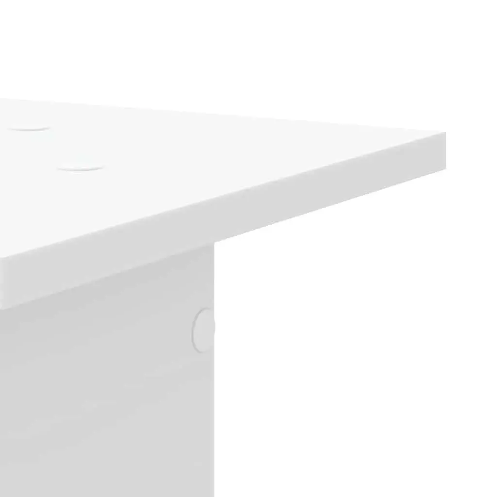 Speaker Stands Pair White 30x30x40 cm Engineered Wood Platform