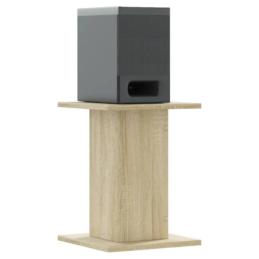 Speaker Stands 2 pcs Brown Engineered Wood 30x30x40 cm Audio Acoustic Support