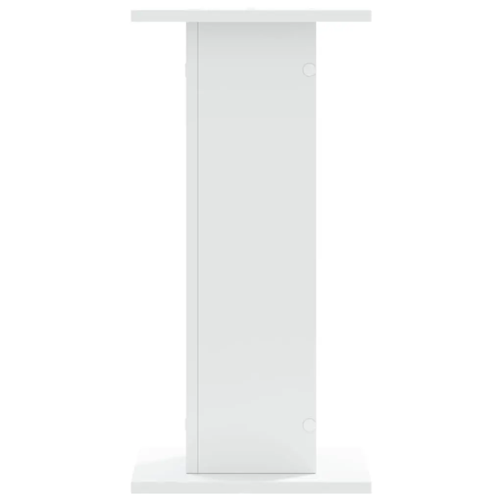 White Speaker Stands Pair 30x30x60cm Engineered Wood Acoustic Support