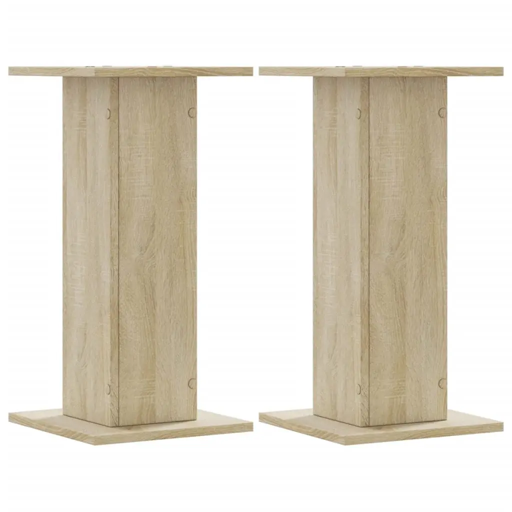 Speaker Stands Brown 30x30x60 cm Engineered Wood Audio Support Pair