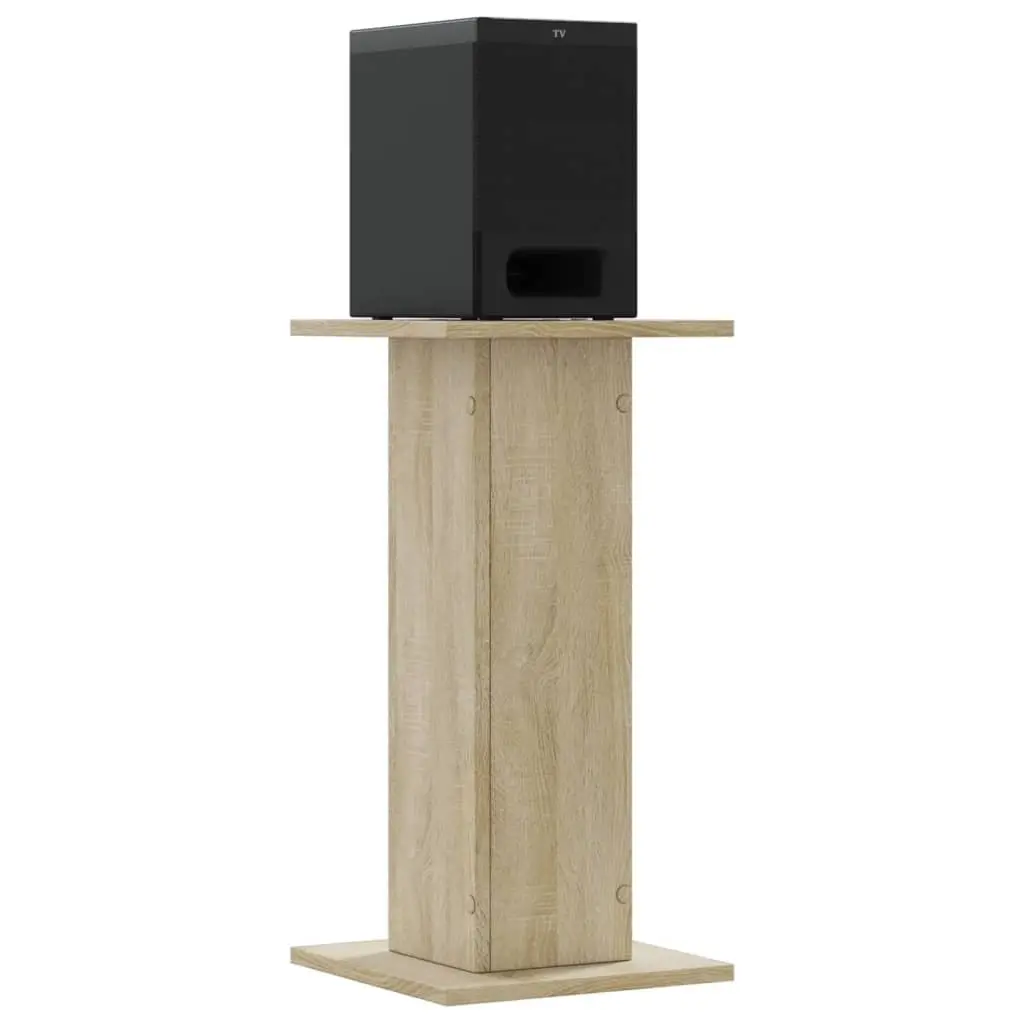Speaker Stands Brown 30x30x60 cm Engineered Wood Audio Support Pair