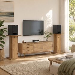 Speaker Stands 30x30x60 cm in Brown