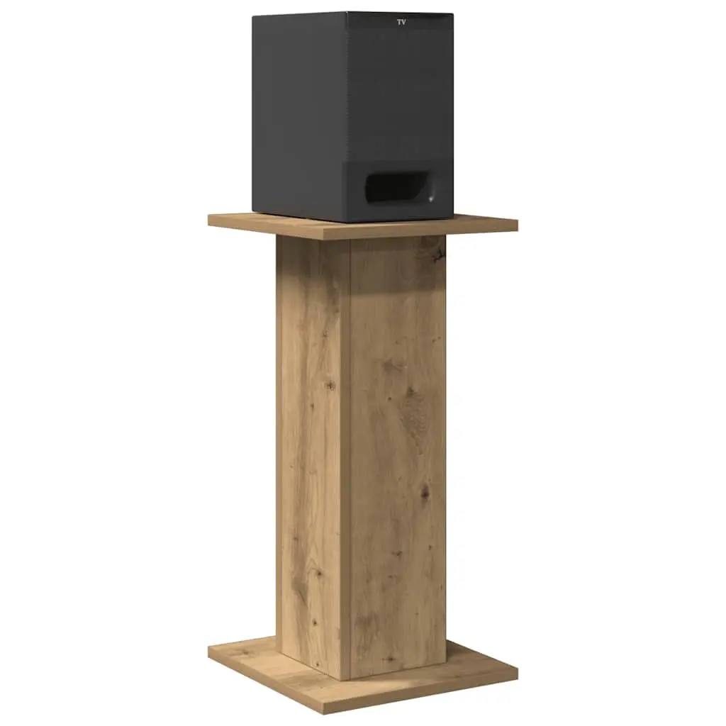 Speaker Stands Brown 30x30x60 cm Engineered Wood Audio Equipment Support
