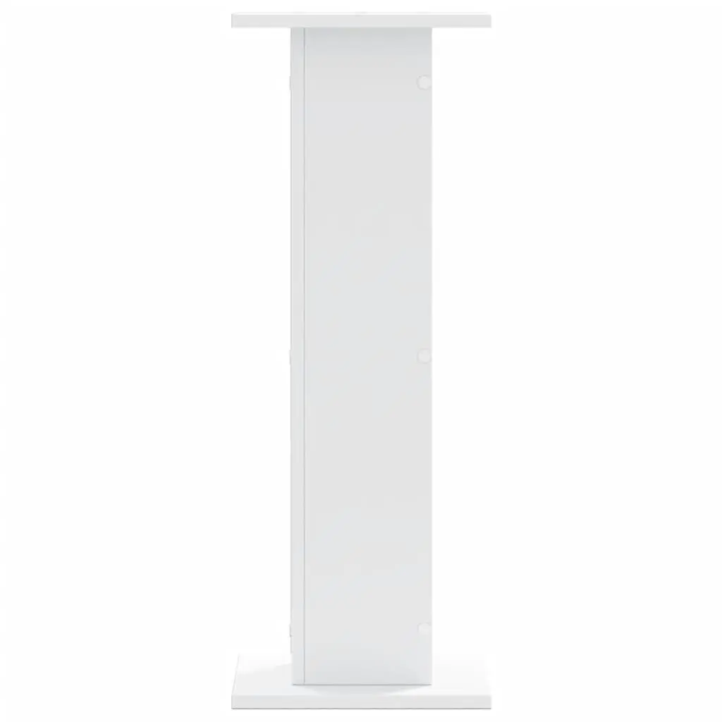 Speaker Stands White 30x30x80 cm Engineered Wood Durable Construction