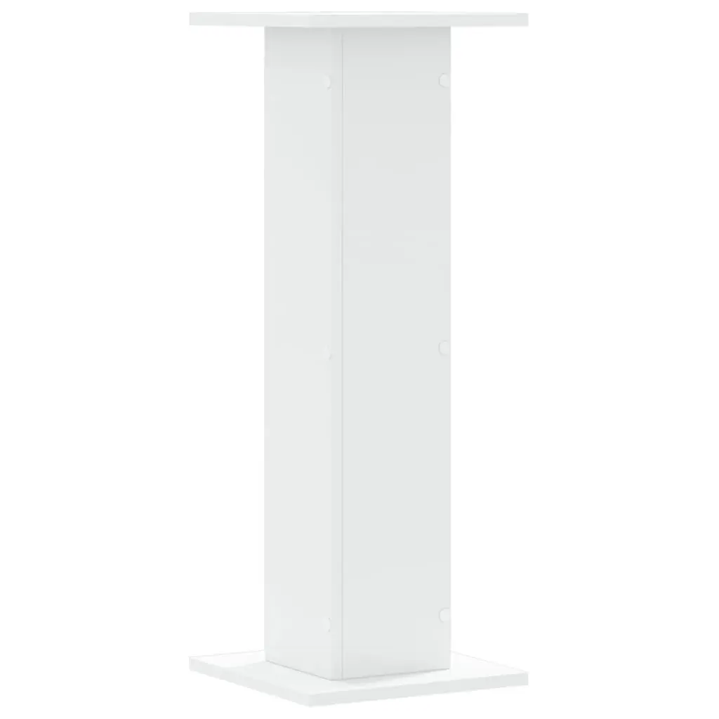 Speaker Stands White 30x30x80 cm Engineered Wood Durable Construction