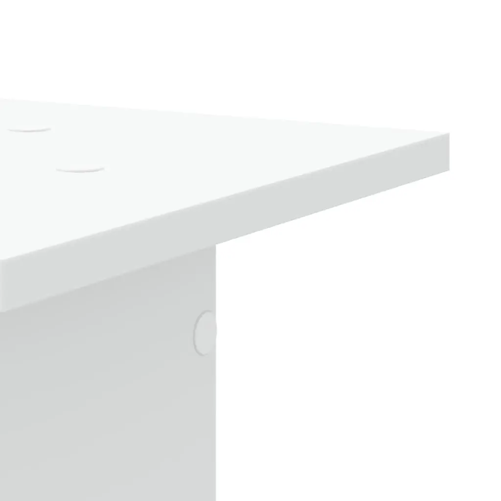 Speaker Stands White 30x30x80 cm Engineered Wood Durable Construction