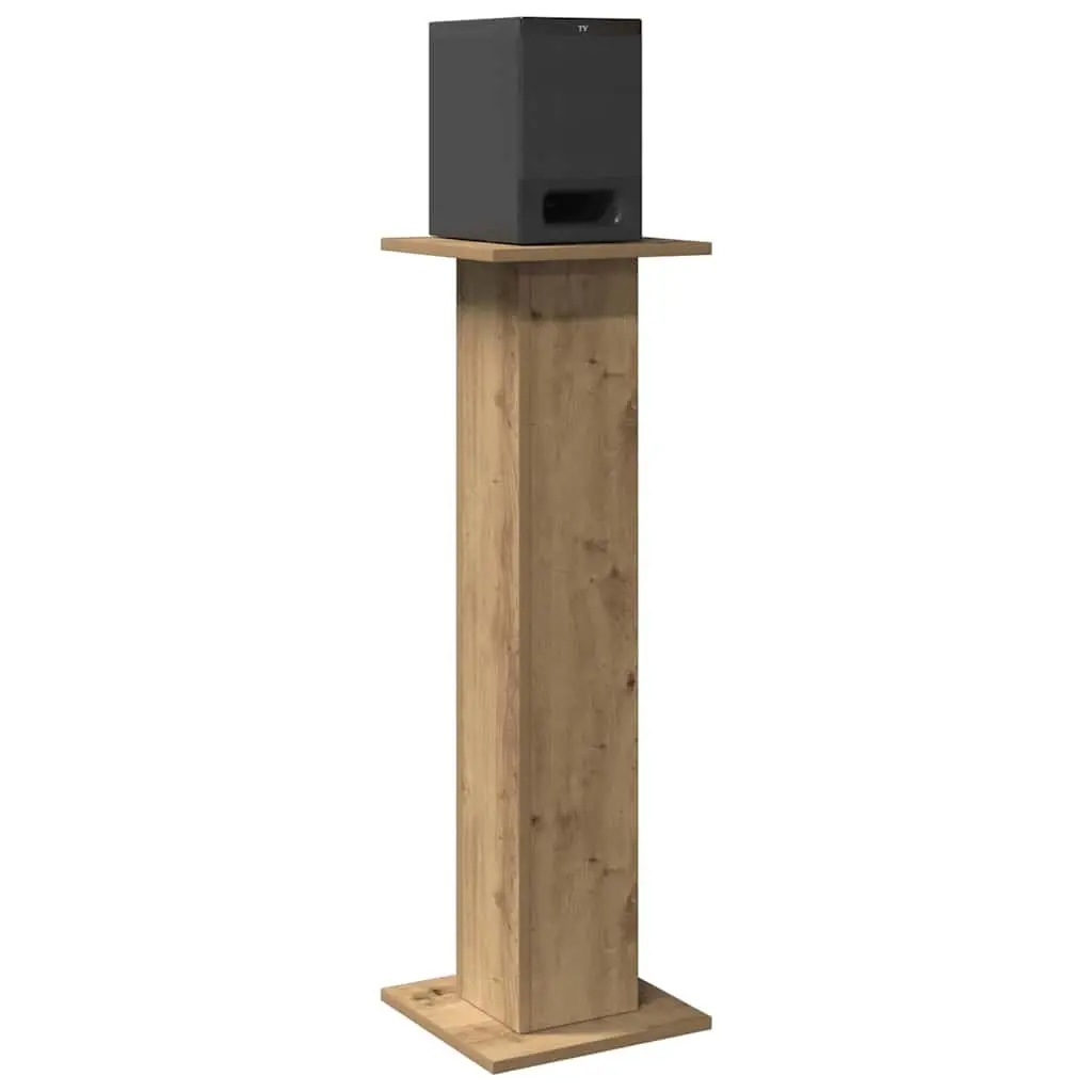 Speaker Stands Brown 30x30x95 cm Engineered Wood Audio Stand Pair