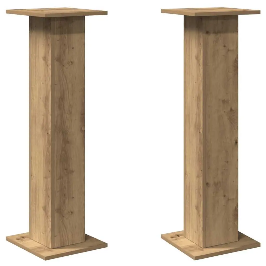 Speaker Stands Brown 30x30x95 cm Engineered Wood Audio Stand Pair