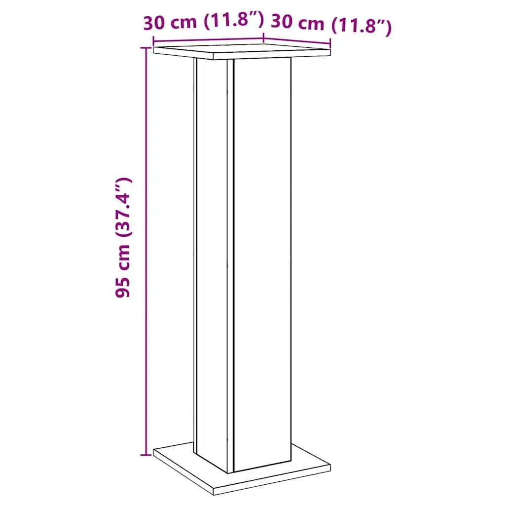 Speaker Stands Brown 30x30x95 cm Engineered Wood Audio Stand Pair