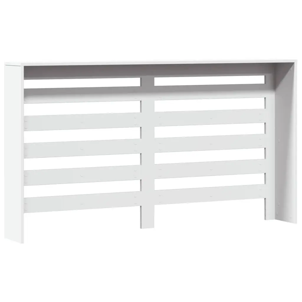 Radiator Cover White 149 x 20 x 82 cm Engineered Wood Cabinet Shelf