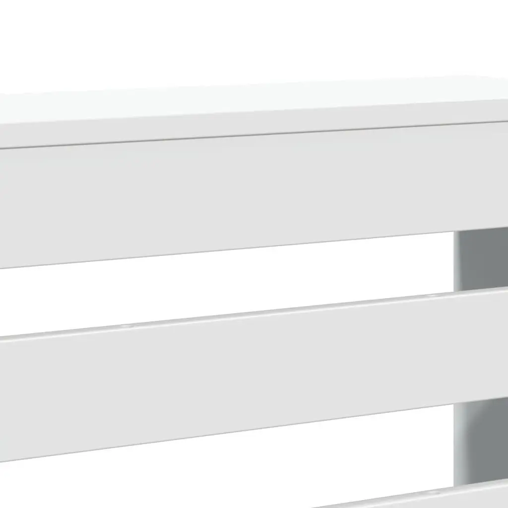 Radiator Cover White 175 x 20 x 82 cm Slatted Cabinet Living Room Shelf Heater