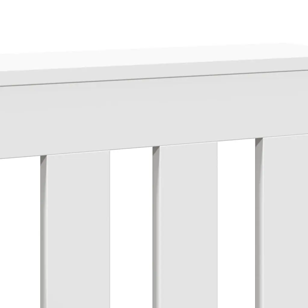 Radiator Cover White 104x20x82cm Slatted Cabinet Heater Shelf Living Room
