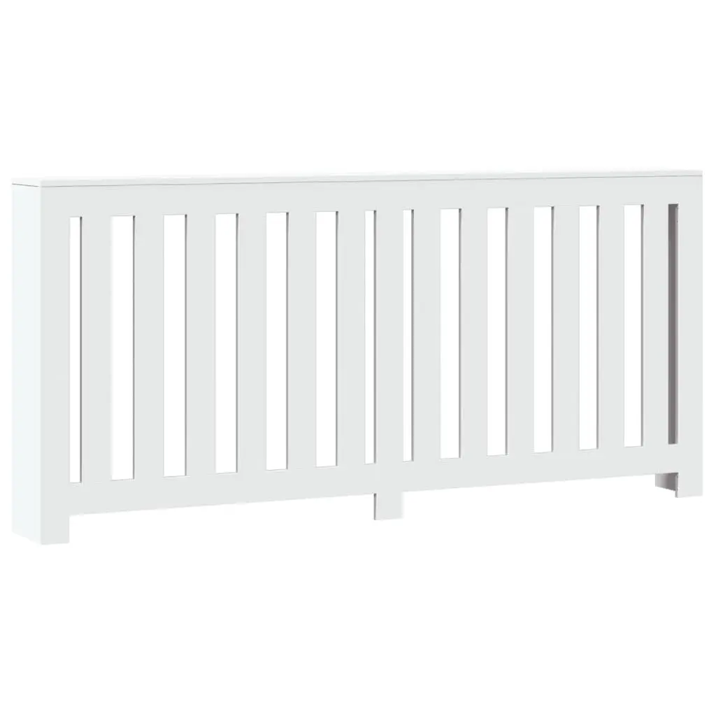 Radiator Cover White 175 x 20 x 82 cm Slatted Cabinet Shelf Living Room Heater