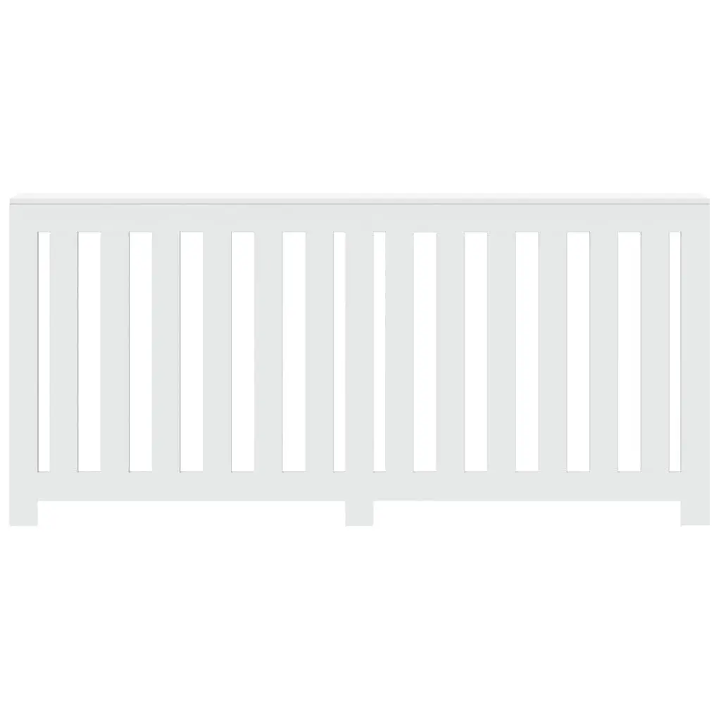 Radiator Cover White 175 x 20 x 82 cm Slatted Cabinet Shelf Living Room Heater