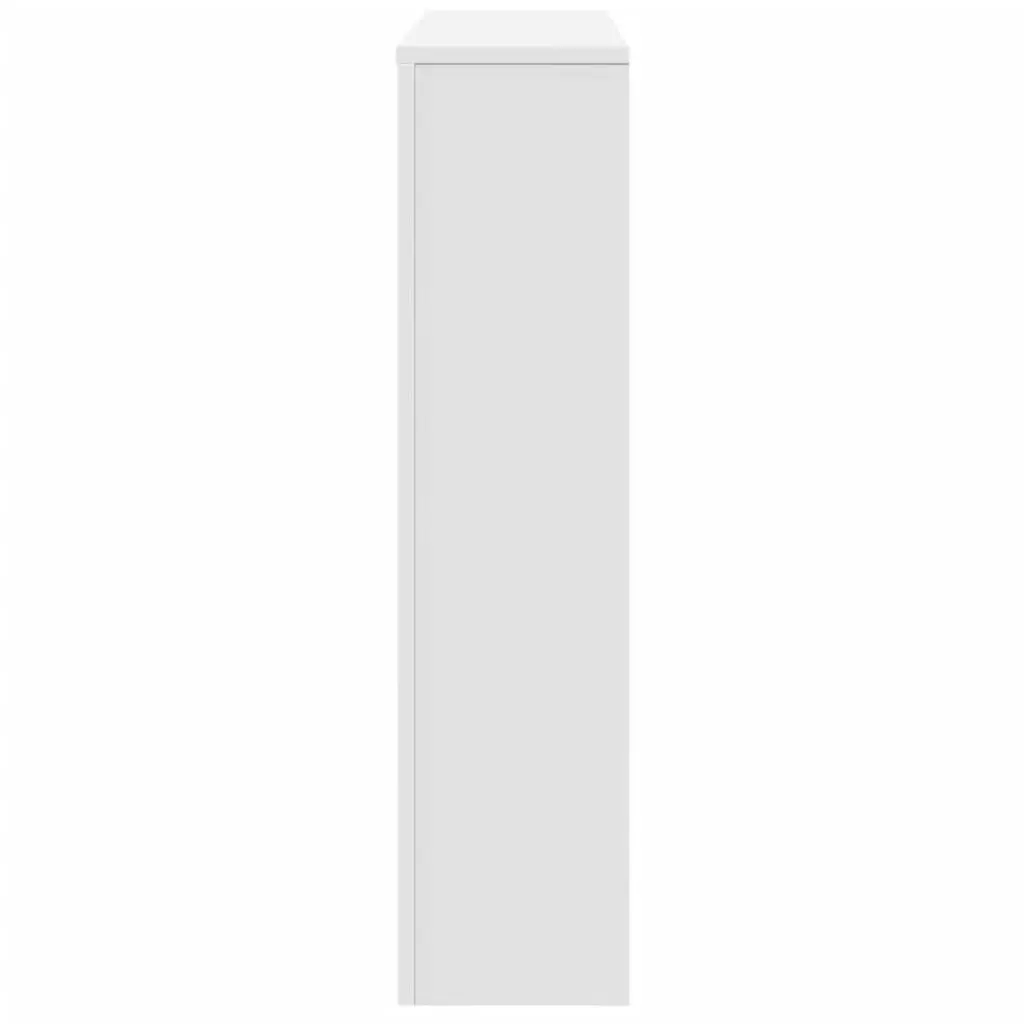 Radiator Cover White 175 x 20 x 82 cm Slatted Cabinet Shelf Living Room Heater