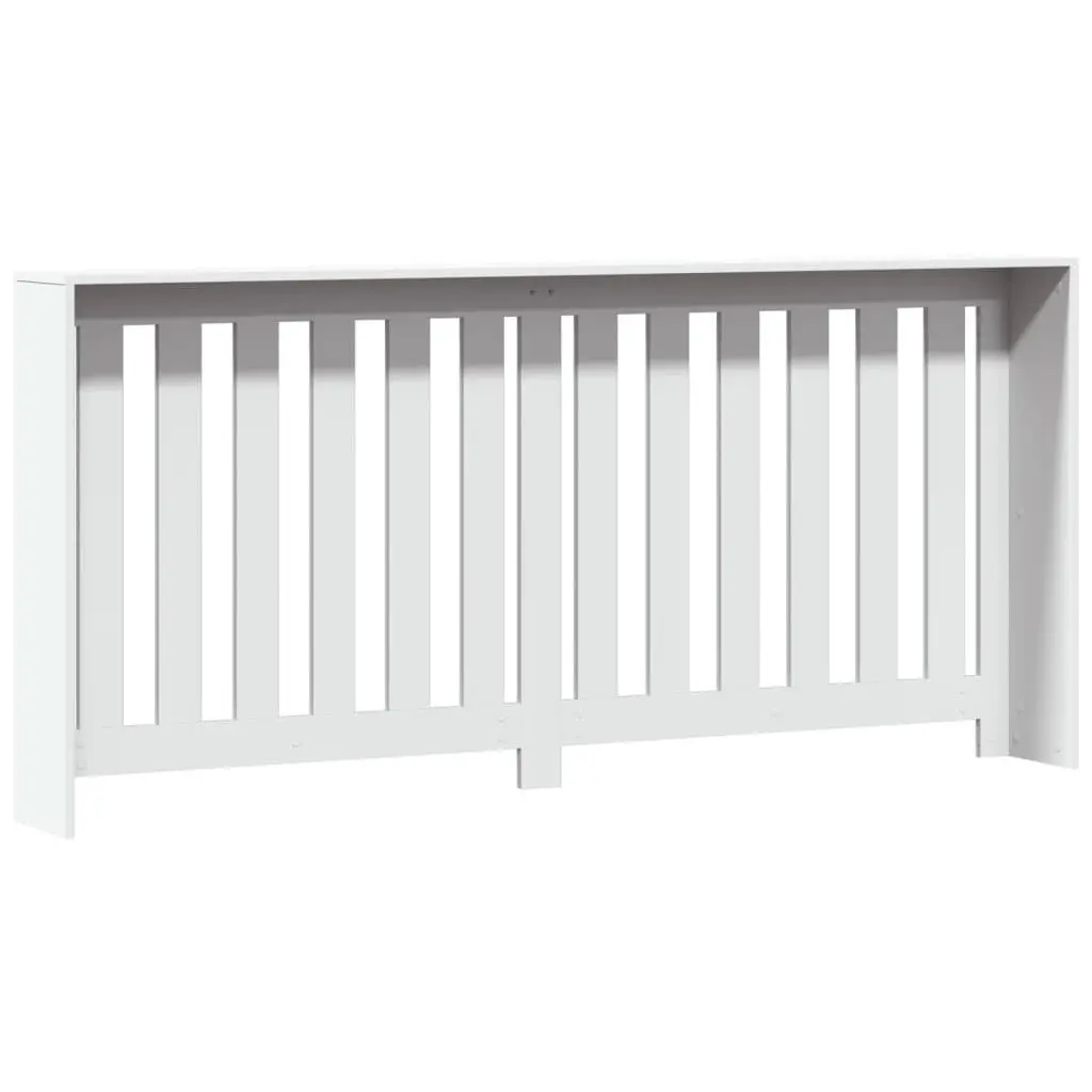 Radiator Cover White 175 x 20 x 82 cm Slatted Cabinet Shelf Living Room Heater