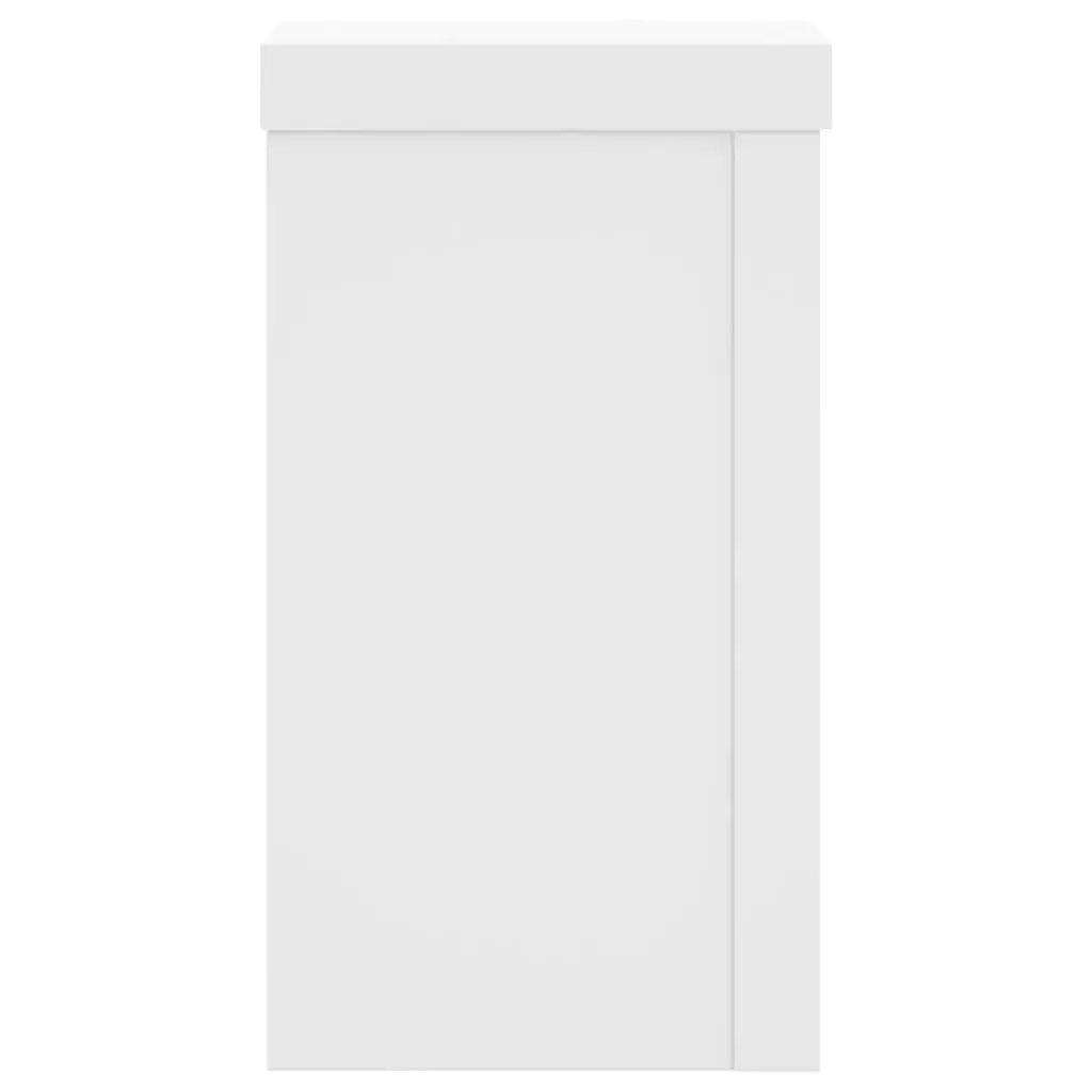Plant Stands White 10x10x18 cm Engineered Wood Durable Flower Pot Display 2 Piece