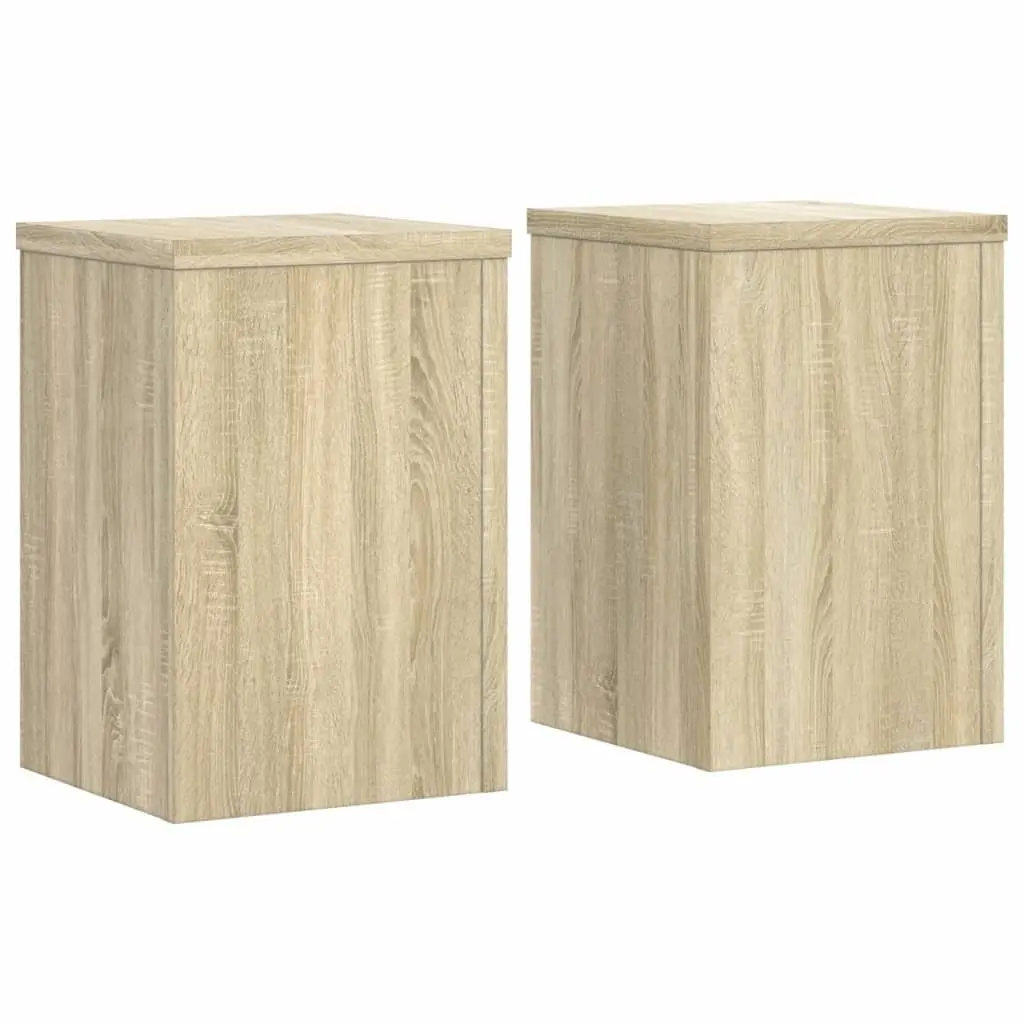 Plant Stands Sonoma Oak 20x20x30 cm Engineered Wood Flower Pot Display 2 pcs