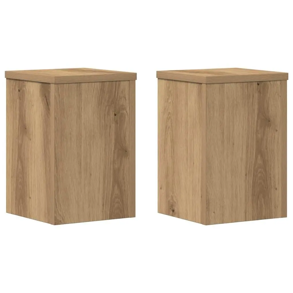 Plant Stands Brown 20x20x30 cm Engineered Wood Flower Pot Display 2 Piece