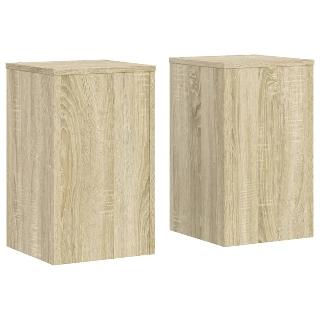 Plant Stands Brown Sonoma Oak 30x30x50 cm Engineered Wood 2 Piece Flower Pot Display