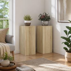 Compact Brown Plant Stands Set of 2 for Easy Use