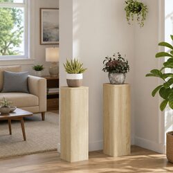 Compact Plant Stands in Sonoma Oak - 2 pcs