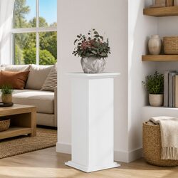 Compact White Plant Stand 33x33x80 cm with Modern Design