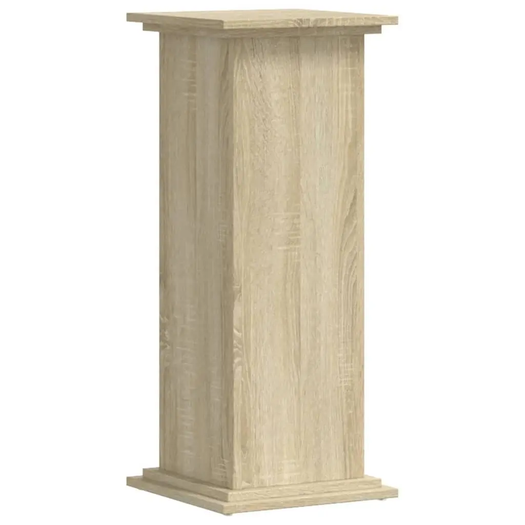 Plant Stand Brown Engineered Wood Indoor Outdoor Display Shelf Durable Moisture Resistant