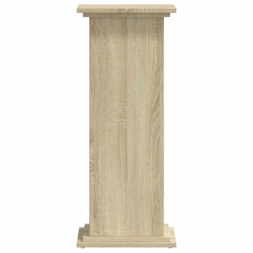 Plant Stand Brown Engineered Wood Indoor Outdoor Display Shelf Durable Moisture Resistant
