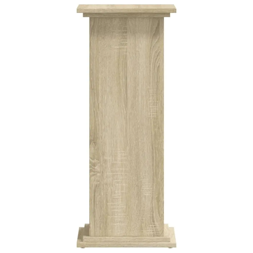 Plant Stand Brown Engineered Wood Indoor Outdoor Display Shelf Durable Moisture Resistant
