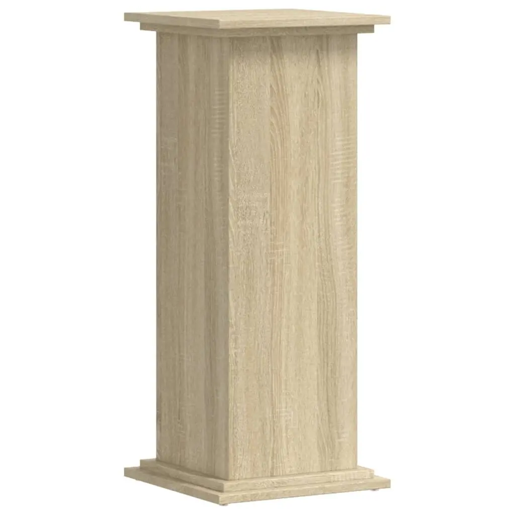 Plant Stand Brown Engineered Wood Indoor Outdoor Display Shelf Durable Moisture Resistant