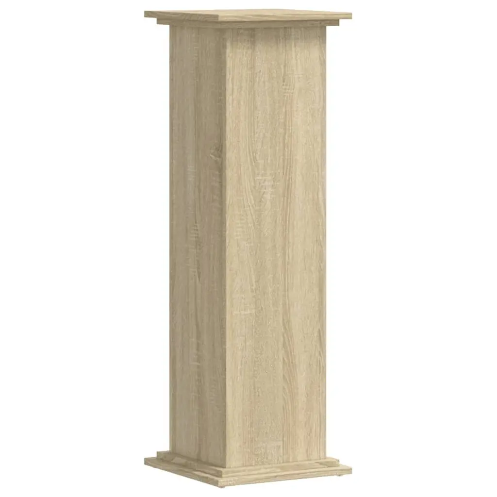 Plant Stand Brown 33x33x100 cm Engineered Wood Stable Top Surface