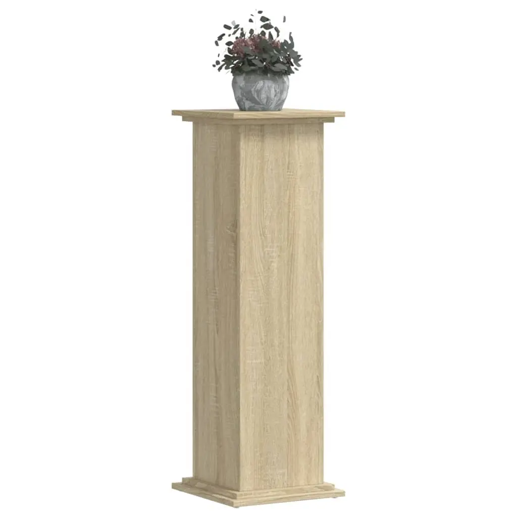 Plant Stand Brown 33x33x100 cm Engineered Wood Stable Top Surface
