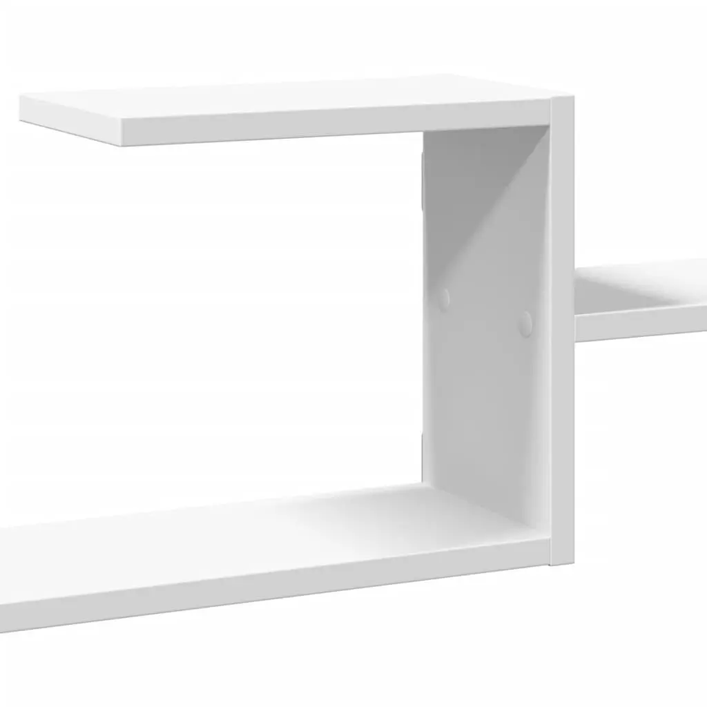Wall Shelf White Engineered Wood 104x15x49cm Floating Storage Display