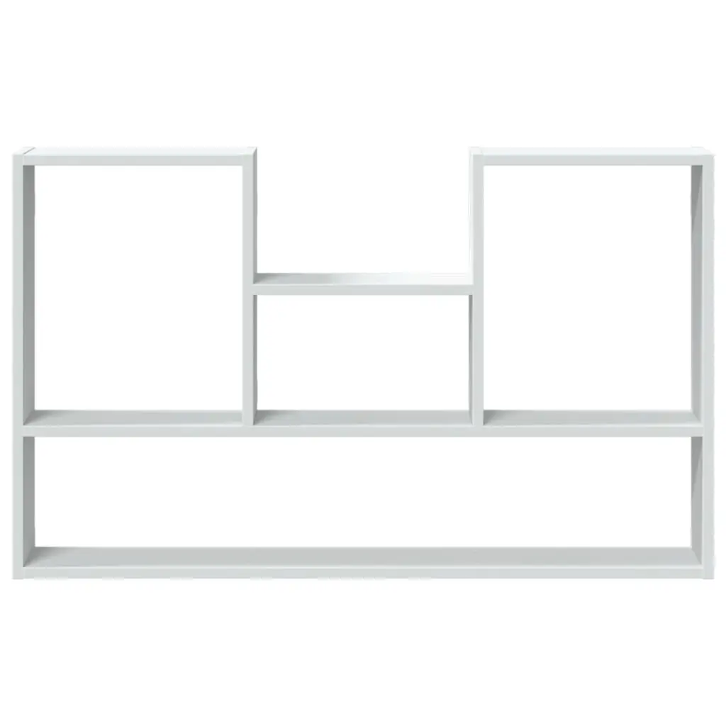 Wall Shelf White Engineered Wood 99x15x60cm Floating Storage Display Organizer