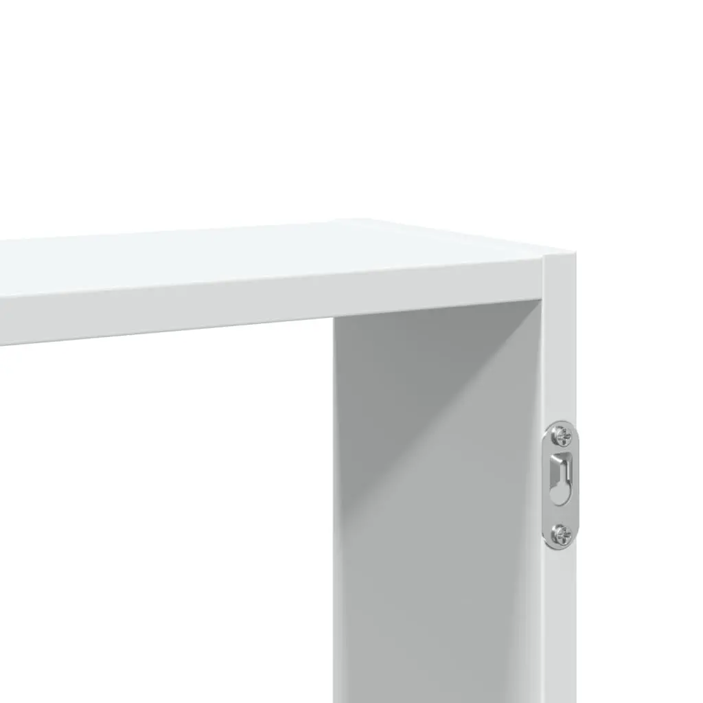 Wall Shelf White Engineered Wood 99x15x60cm Floating Storage Display Organizer