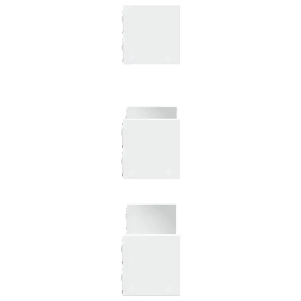 Wall Shelf White 3 Piece Floating Display Storage Shelves for Bedroom Living Room
