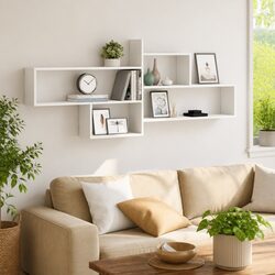 White Floating Wall Shelf for Easy Organization