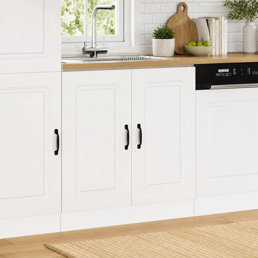 Sink Base Cabinet White 80x46x81.5cm Engineered Wood Organiser