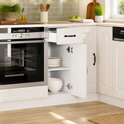 High Gloss White Kitchen Base Cabinet