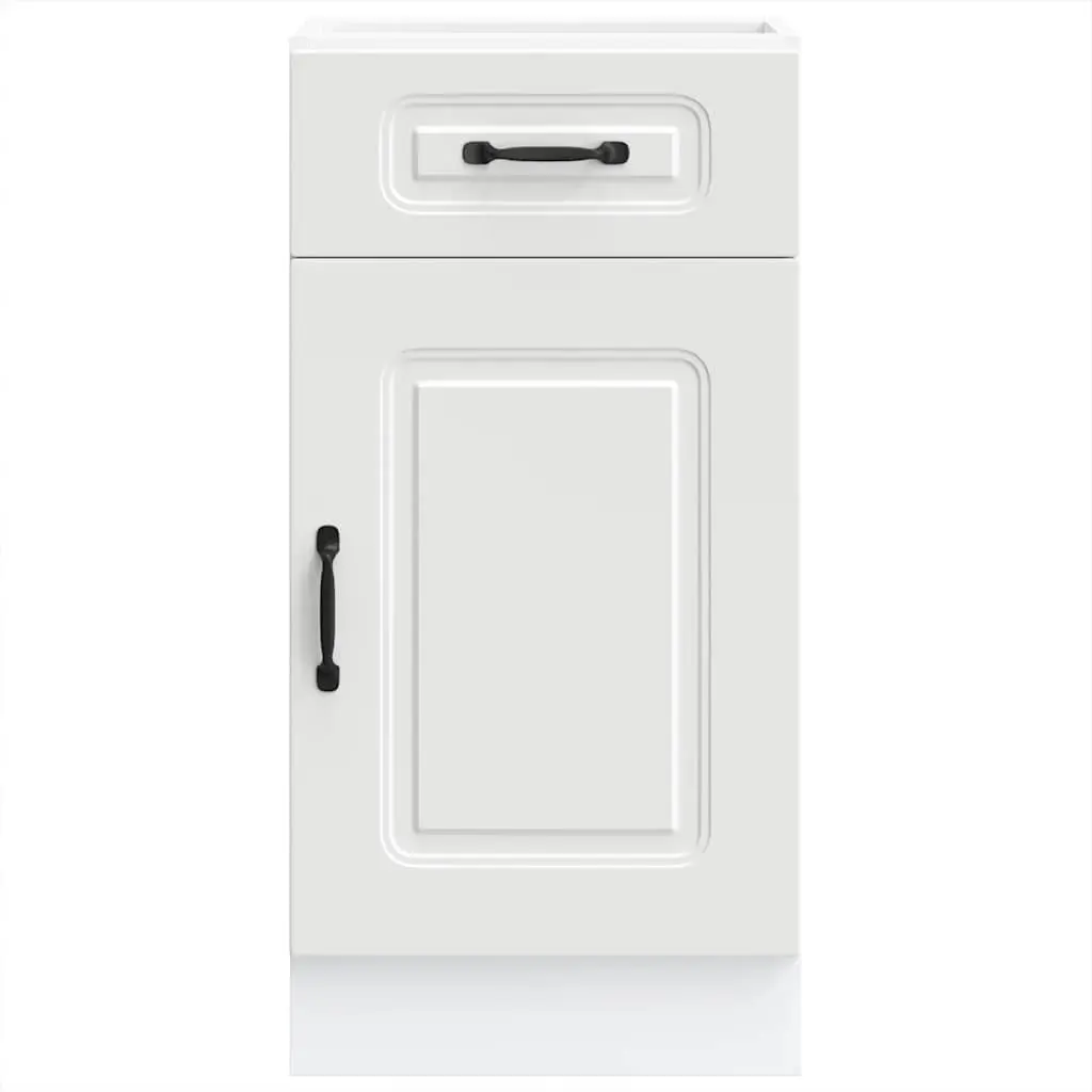 Kitchen Cabinet White Engineered Wood Adjustable Feet Door