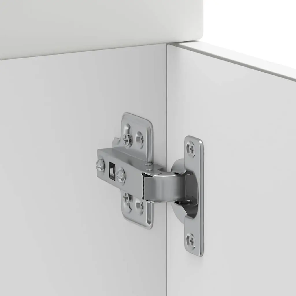 Kitchen Cabinet White Engineered Wood Adjustable Feet Door