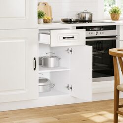 Concise High Gloss White Kitchen Base Cabinet