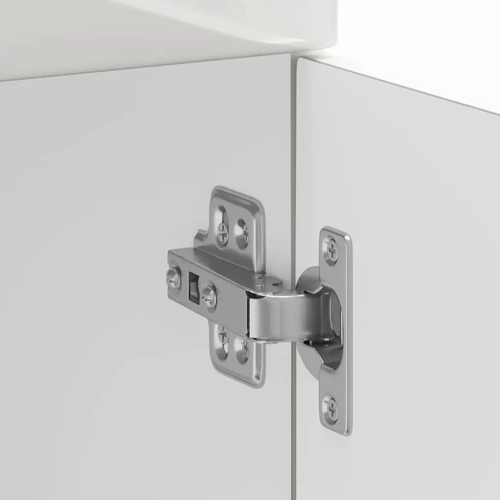Kitchen Base Cabinet White Engineered Wood Storage Cupboard High Gloss